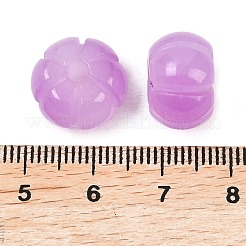 天然石英染めビーズ  カボチャ  パープル  14~15.5x9~10mm  穴：3mm&nbsp;G-D364-02B