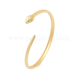 女性用304ステンレススチールカフバングル  18KGP本金メッキ  内径：2インチ（5.1cm）&nbsp;BJEW-B120-01G-03