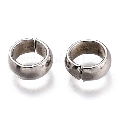 変色しにくい201ステンレススチール製丸カン  ステンレス鋼色  2.5x7.5mm  内径：5mm&nbsp;STAS-O137-13P-A