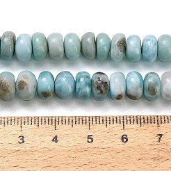 天然石ラリマービーズ連売り  滑らかなロンデル  8.5~9x4.5~6.5mm  穴：0.9mm  約78個/連  15.55~15.75''（39.5~40センチメートル）&nbsp;GG-CBA007A-A01-03