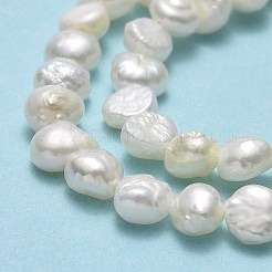 天然養殖淡水パールビーズ連売り  研磨両側  リネン  4.5~5x5.5x3mm  穴：0.7mm  約80個/連  14.17''（36センチメートル）&nbsp;PEAR-A005-07C-01-X