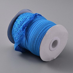 片端トリミング付きポリエステル弾性コード  フラット  藤紫色  13mm&nbsp;EC-WH0020-06A