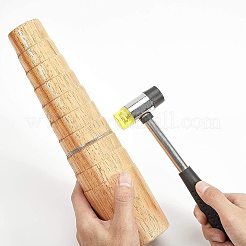 ブレスレット/バングルDIYセット  スチールハンドルのインストール可能な二方向ゴムハンマーと木製の棒  ミックスカラー  ハンマー：235~240x69x25mm  スティック：29x7.5センチメートル&nbsp;TOOL-PH0010-02B