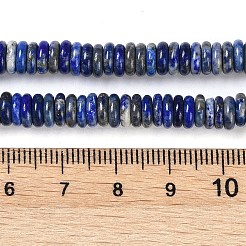 天然石ラピスラズリビーズ連売り  ロンデル  6~6.5x2~2.5mm  穴：1mm  約181~191個/連  15.16~15.35''（38.5~39.1センチメートル）&nbsp;G-Q159-B07-01