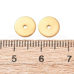 304ステンレス鋼製幾何学模様スペーサービーズ  ゴールドカラー  フラットラウンド  8x0.9mm  穴：1.2mm&nbsp;STAS-F362-04A-G03