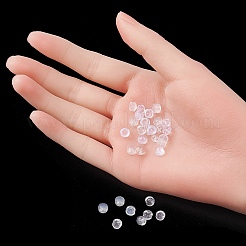 30個3スタイルのシリコン＆ラバーイヤーナット  ピアスバックキャッチ  透明  4~6x5~6x4~4.5mm  穴：0.5~1mm  10個/スタイル&nbsp;SIL-YW0001-17