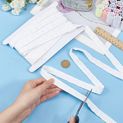 スナップボタンテープ  ポリエステルファスナートリムリボン DIY 縫製工芸品  厚紙ディスプレイカード1枚付き。  ホワイト  3/4インチ（18mm）&nbsp;OCOR-FH0001-29B