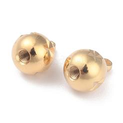 真鍮製コネクター  カドミウムフリー＆鉛フリー  長持ちメッキ  ラウンド  24KGP本金メッキ  10.5x7.5~8mm  穴：1.4mm&nbsp;KK-O133-15C-G