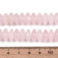 天然石ローズクォーツビーズ連売り  ロンデル  11.5~12x5~5.5mm  穴：0.6~1mm  約59~60個/連  12.99~13.58''（33~34.5センチメートル）&nbsp;G-T144-49B-01