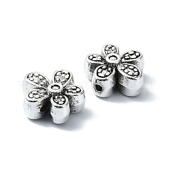 チベット風合金ビーズ  花  アンティークシルバー  12x13x5.5mm  穴：1.5mm&nbsp;X-TIBEB-F065-01AS-01