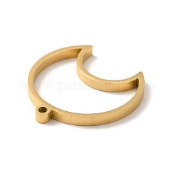 イオンプレーティング（IP）304ステンレススチールオープンバックベゼルペンダント  UVレジンDIY用  エポキシ樹脂  プレスジュエリー  ムーン  24KGP本金メッキ  30.5x30x3mm  穴：2mm&nbsp;STAS-K208-19