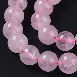 天然石ローズクォーツビーズ連売り  ラウンド  6mm  穴：1mm  約31個/連  8インチ&nbsp;G-E252-01-6mm