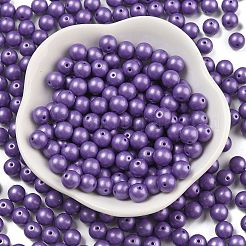 ベーキングペイント ガラスシードビーズ 3/0個  ラウンド  紫色のメディア  6mm  穴：0.9mm  約1500個/ポンド&nbsp;SEED-A034-02D