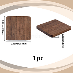 ブラックウォールナットウッドカップマット1枚  スクエアコースター  ココナッツブラウン  88x88x10mm&nbsp;WOOD-DJ0001-21