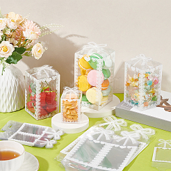 透明PVCボックス36個、3つのスタイル  キャンディーギフトボックス  結婚披露宴のベビーシャワーの荷箱のため  長方形  透明  5~12x5~8x7~15cm&nbsp;CON-BC0007-45