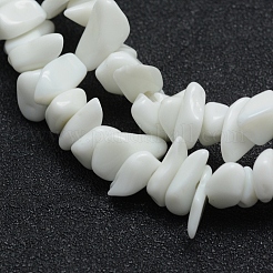 オペークガラスビーズ連売り  チップ  5~8mm  穴：1mm  約33インチ（84cm）&nbsp;G-P332-16