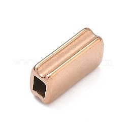 304ステンレススチールスライドチャーム  長方形  イオンプレーティング（ip）  ライトゴールド  11x6x4mm  穴：3.5x2.5mm&nbsp;STAS-A138-08KCG