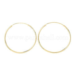 925スターリングシルバーハギーフープピアス  リング  ゴールドカラー  30x1.2mm  ピン：0.6mm&nbsp;EJEW-C179-05D-G