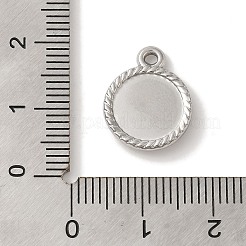 304ステンレスペンダント  花のチャーム  ステンレス鋼色  16x13x2.5mm  穴：1.5mm&nbsp;STAS-C110-04P
