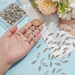 チベット風アロイペンダント160個  魚  アンティークシルバー  18x6.5x2mm  穴：1.9mm&nbsp;FIND-GO0003-18