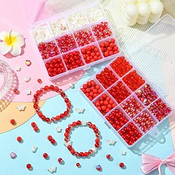 420個のABS模造真珠ビーズ  不透明なアクリルビーズ  混合形状  ミックスカラー  8~11.5x9~9.5x4~5mm  穴：1.5mm&nbsp;OACR-YW0002-40
