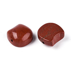 天然レッドジャスパーの猫の頭の形をしたビーズ  14~15.5x15.5~16.5x8~8.5mm  穴：1.2~1.4mm&nbsp;G-T144-05C