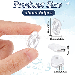 1連売り ABSプラスチック模造真珠ビーズ連売り  雪  20x11.5x5mm  穴：1.2mm  約60個/連  52.68インチ（133.8cm）&nbsp;KY-SC0002-07