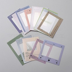 雨の夜のテーマ ペット プラスチック 目に見える装飾ステッカー  スクラップブッキング用の防水自己粘着デカール  フォトアルバム  DIYクラフト  長方形の模様  ミックスカラー  63~95x50~80x0.1mm  15個/セット&nbsp;DIY-WH0304-534