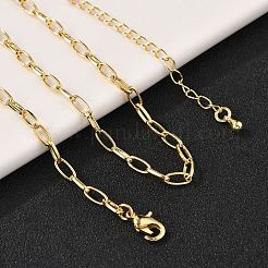 女性と男性のための真鍮アズキチェーンネックレス  ラックめっき  長持ちメッキ  鉛フリー＆カドミウムフリー  18KGP本金メッキ  16.87インチ（42.85cm）&nbsp;NJEW-F337-01G-01