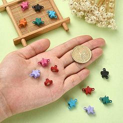 14 セット 7 色スター合金マグネットクラスプ  ペンダント・ネックレス製作用  ミックスカラー  11x16x6mm  穴：1.5mm  2セット/カラー&nbsp;PALLOY-CJ0002-29