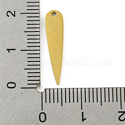 304ステンレスペンダント  ティアドロップチャーム  レーザー切断  ゴールドカラー  20x4.5x1mm  穴：1.2mm&nbsp;LS-STAS-R228-04G