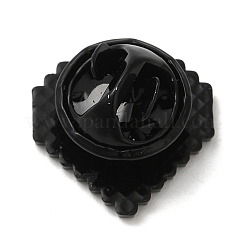 ゼルドピクセルハート合金ブローチ  衣類用バックパック用ハートエナメルピン  レッド  14x15mm&nbsp;JEWB-I032-05EB-01