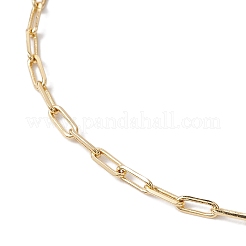 304ステンレススチール楕円リンクチェーンアンクレット女性用  ゴールドカラー  9-1/8インチ（23cm）&nbsp;AJEW-AN00623
