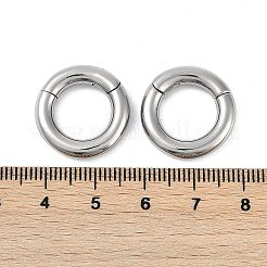 ラウンドリング 316 サージカルステンレススチール フープ ノーズリング  アンティークシルバー  19.5x3.8mm&nbsp;EJEW-G416-19D-AS