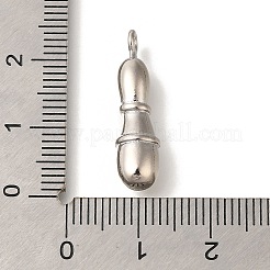 ラックメッキ真鍮チャーム  カドミウムフリー＆鉛フリー  文字a~zのチャーム  文字I  23.5x6.5x5.5mm  穴  2mm&nbsp;KK-I722-08P-I