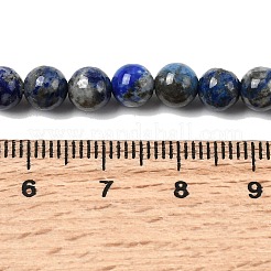 天然石ラピスラズリビーズ連売り  グレードAB  ラウンド  6~6.5mm  穴：0.7mm  約59~60個/連  15.24~15.35''（38.7~39センチメートル）&nbsp;G-G344-A09-6mm