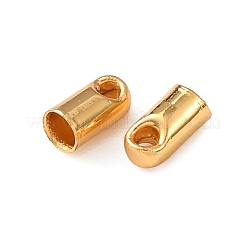 真鍮製コードエンドパーツ  コラム  カドミウムフリー＆鉛フリー  ラックめっき  長持ちメッキ  24KGP本金メッキ  5x2.5mm  穴：1mm  内径：2mm&nbsp;KK-C157-10A-G