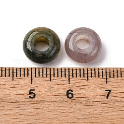 天然なインディアンアゲートヨーロッパのビーズ  大穴ビーズ  ロンデル  10x4.5mm  穴：4mm&nbsp;G-Q503-03