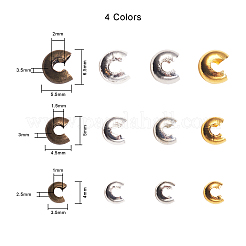 真鍮製つぶし玉カバーカシメ玉カバー  ミックスカラー  4~6.5x3.5~5.5x2.5~3.5mm  穴：1~2mm&nbsp;KK-CJ0001-13