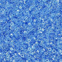 MIYUKIデリカビーズ  シリンダー  日本製シードビーズ  11/0  （db1229)透明なオーシャンブルーの光沢  1.3x1.6mm  穴：0.8mm  約2000個/10g&nbsp;X-SEED-J020-DB1229