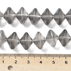 電気メッキガラスビーズセット  空飛ぶ円盤型のビーズ  濃いグレー  14x10~10.5mm  穴：1.2~1.4mm  約60個/連  23.78''（60.4センチメートル）&nbsp;EGLA-G038-01A-PL02