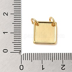 ラックメッキ真鍮チャーム  カドミウムフリー＆鉛フリー  18KGP本金メッキ  正方形  スター  11.5x11.5x3mm  穴：5mm&nbsp;KK-S372-05G-02