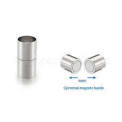 真鍮製マグネットクラスプ  コラム  プラチナ  20~22x11mm  穴：10mm  5セット /バッグ&nbsp;KK-TAC0002-01B