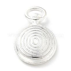 合金エナメルチャーム  クロック  銀  17x11.5x3mm  穴：1x1mm&nbsp;FIND-G020-A01-S