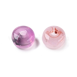 透明なアクリルビーズ  ロンデル  プラム  7x4mm  穴：1.8mm  約3300個/500g&nbsp;OACR-N137-43B