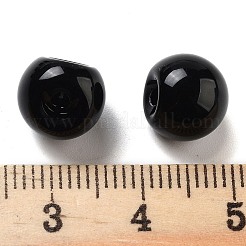 アクリルビーズ  丸い鈴丸ビーズ  トップ掘削  ブラック  9x9x10mm  穴：2mm  926個/ 500g&nbsp;OACR-U005-08A