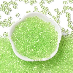 透明なアクリルビーズ  ピーナッツ  芝生の緑  4x6.5x3mm  穴：1.2mm  約11500個/500g&nbsp;TACR-G049-01D