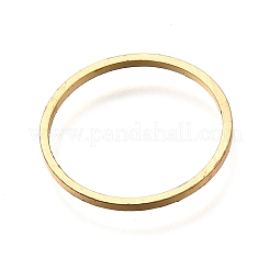 真鍮製フレームコネクター  フラットリング  18KGP本金メッキ  16x1mm  内径：14.5mm&nbsp;KK-Z126-03G-04
