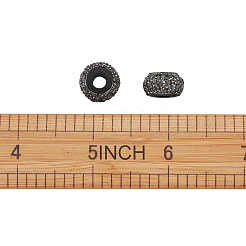 樹脂ビーズ  大穴ビーズ  ロンデル  ブラック  14x8mm  穴：5mm&nbsp;RESI-TA0001-01