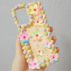 72個 12種類のプラスチックカボション  花  ミックスカラー  21~27x22~30x6~6.5mm  6個/スタイル&nbsp;KY-SC0002-58